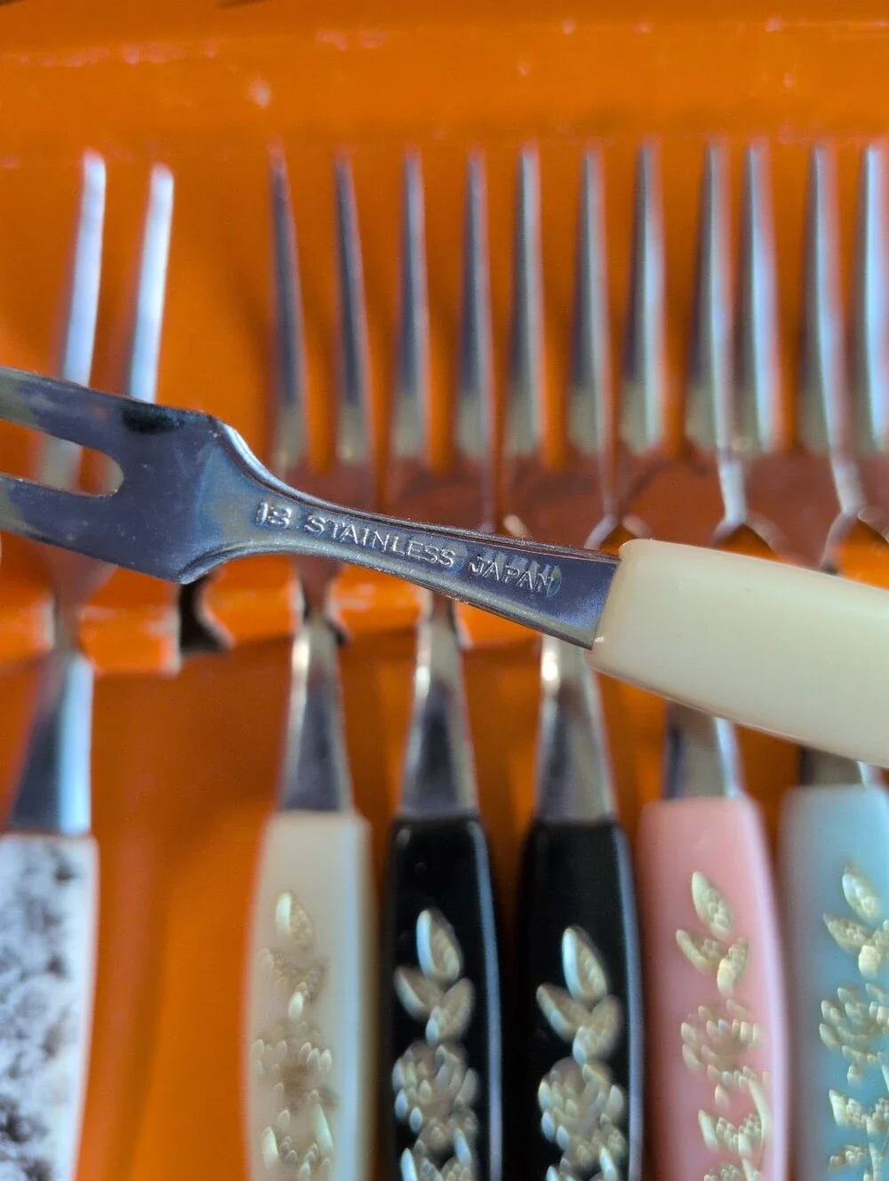 Mini Forks Stainless Steel Set in Mixed Colors
